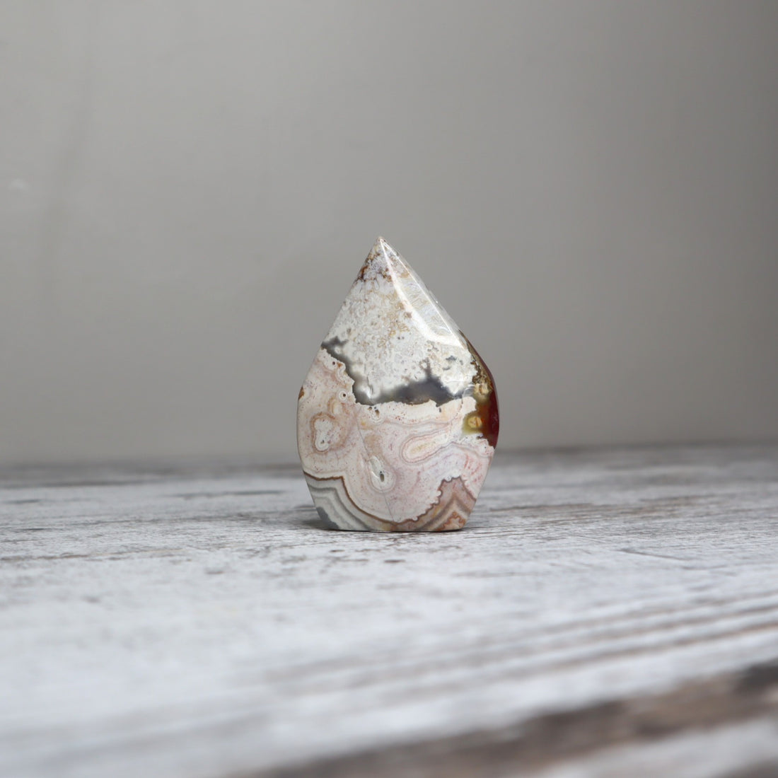Crazy Lace Agate Teardrop | Balance, Grounding &amp; Soft Strength