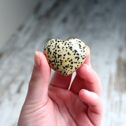 Dalmatian Jasper Mini Heart | Joy, Grounding &amp; Positivity