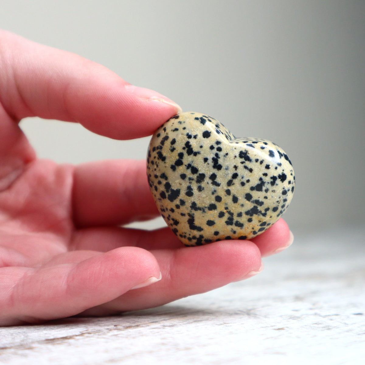 Dalmatian Jasper Mini Heart | Joy, Grounding &amp; Positivity