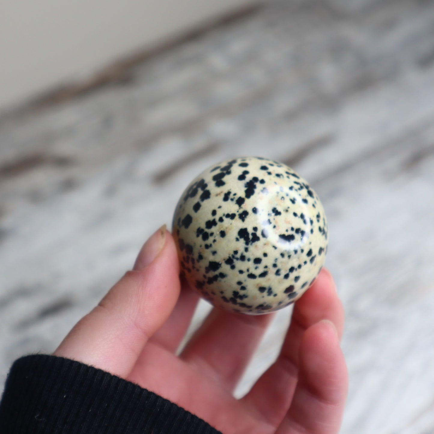 Dalmatian Jasper Sphere | Joy, Grounding & Playful Protection