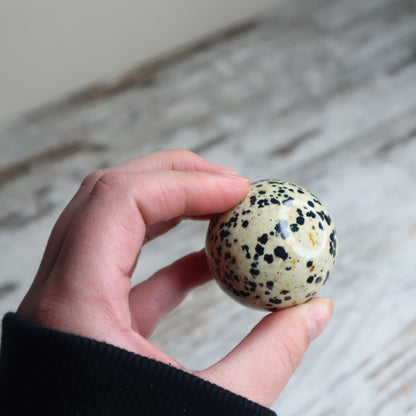 Dalmatian Jasper Sphere | Joy, Grounding & Playful Protection