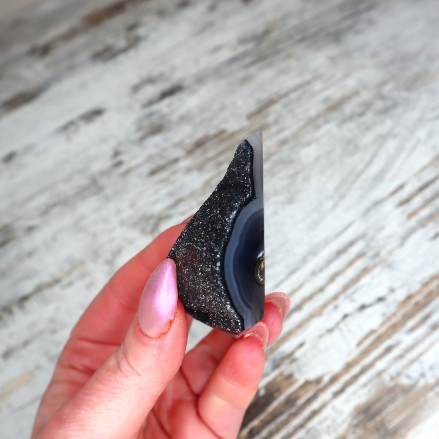 Charcoal Druzy Agate Diamond | Balance + Inner Spark