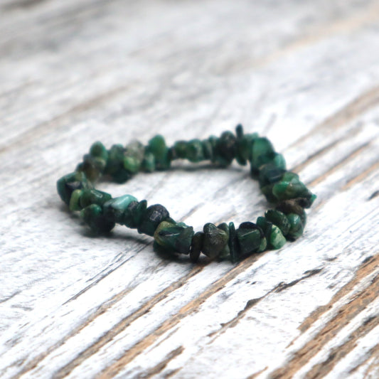Emerald Crystal Chip Bracelet