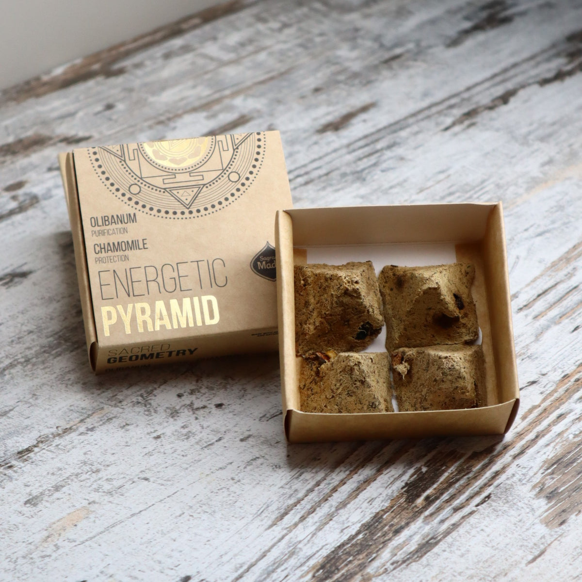 Sagrada Madre Energetic Pyramid | Olibanum + Chamomile | Purification &amp; Protection