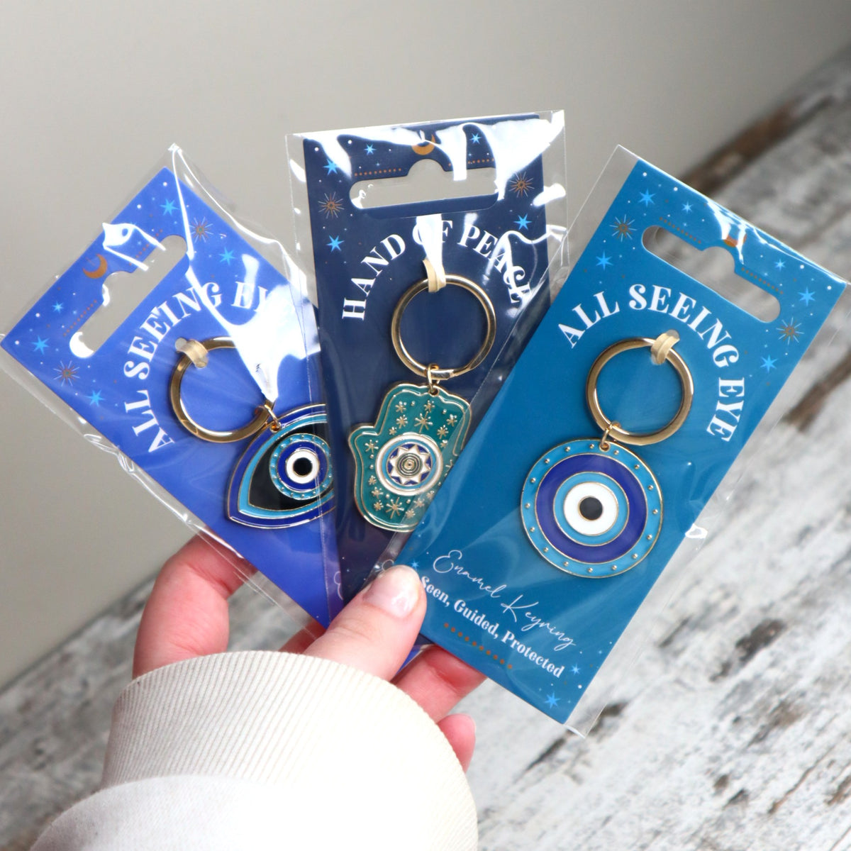All Seeing Eye Keyring | Protection, Intuition &amp; Inner Guidance