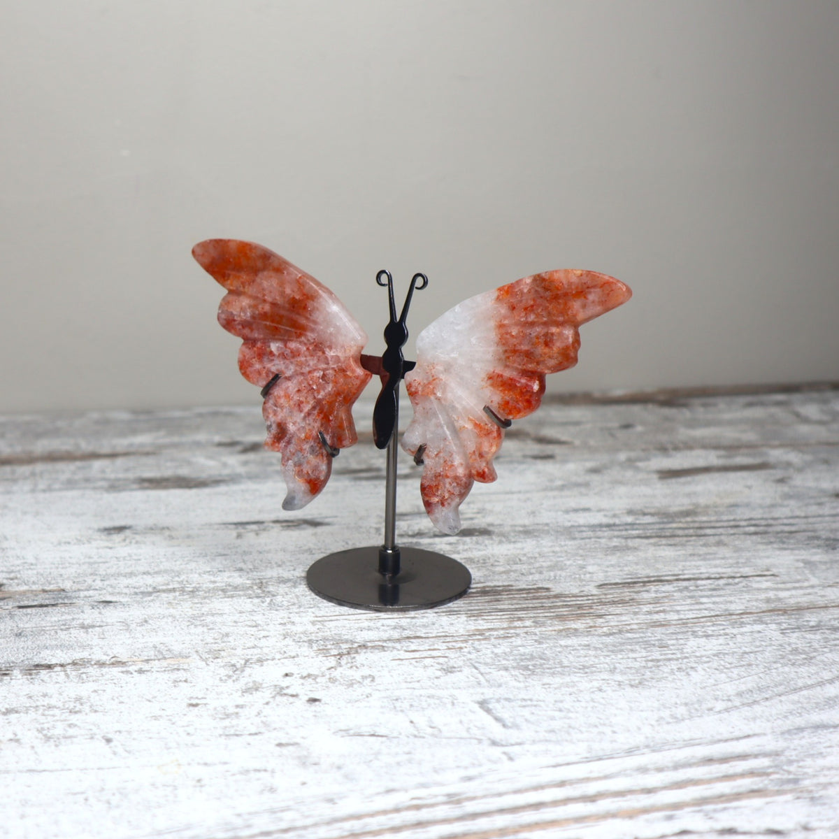 Fire Quartz Butterfly on Stand | Vitality, Courage &amp; Inspired Action