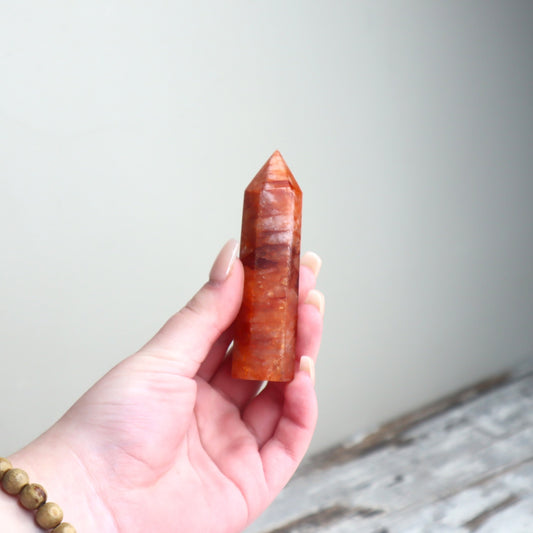 Fire Quartz Point | Courage, Focus & Empowered Action