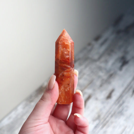 Fire Quartz Point | Courage, Focus & Empowered Action
