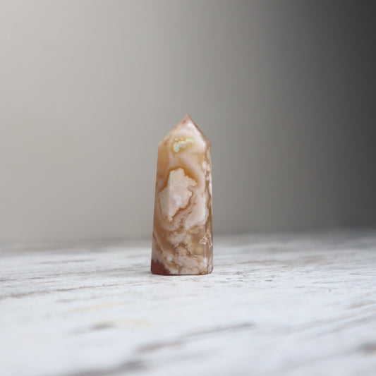 Flower Agate Point | Inner Bloom, Confidence & Joy