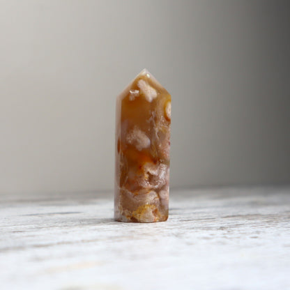 Flower Agate Point | Emotional Healing, Growth & Possibility