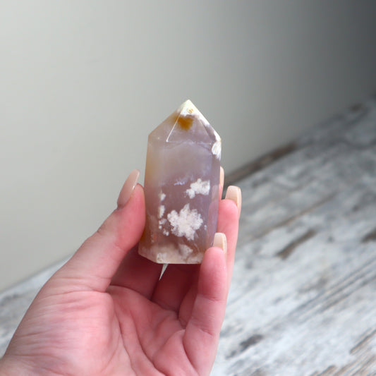 Flower Agate Point | Self-Belief, New Beginnings & Blooming Potential