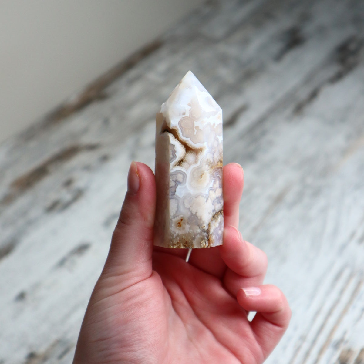 Flower Agate Point | Blossoming Potential, Growth &amp; New Beginnings