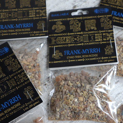 Banjara Frankincense & Myrrh Resin Incense 30g | Protection, Grounding & Connection