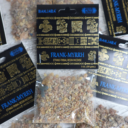 Banjara Frankincense & Myrrh Resin Incense 30g | Protection, Grounding & Connection