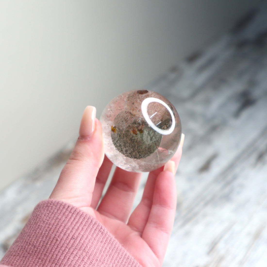 Garden Quartz (Lodolite) Sphere | Scenic Quartz, Earth Energy &amp; Inner Vision
