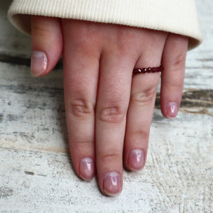 Garnet Beaded Ring | Passion, Confidence &amp; Grounding