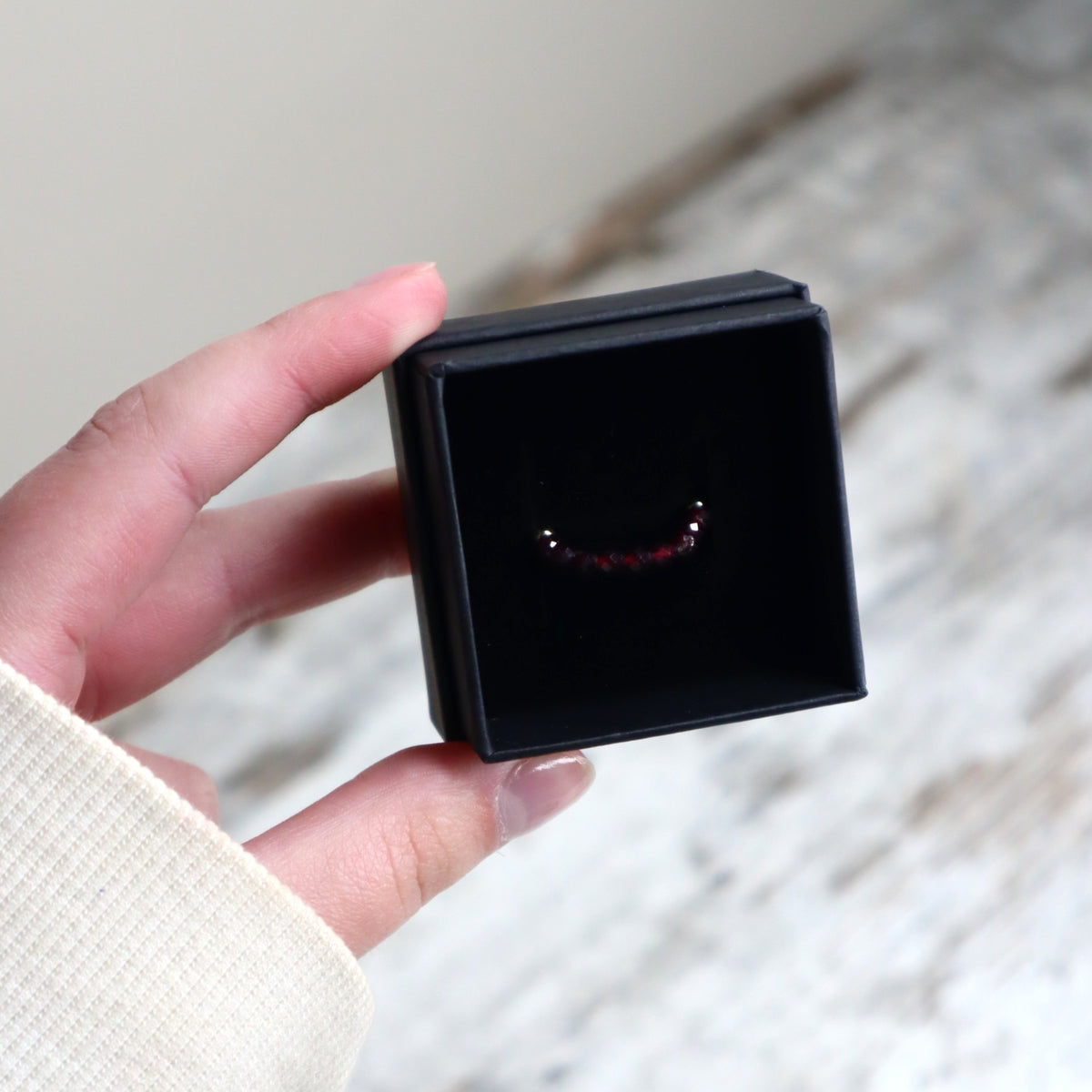 Garnet Beaded Ring | Passion, Confidence &amp; Grounding