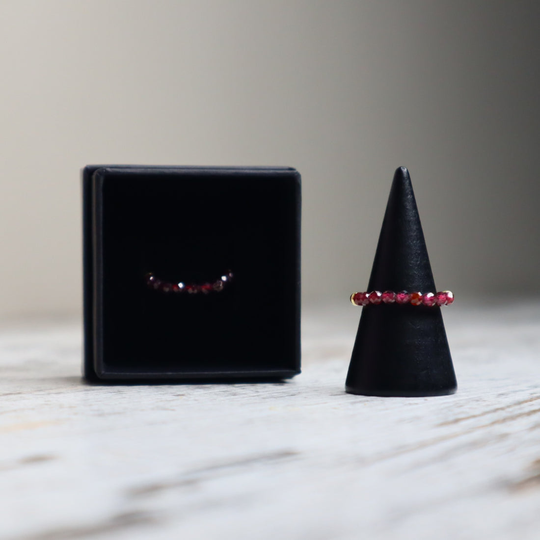 Garnet Beaded Ring | Passion, Confidence &amp; Grounding