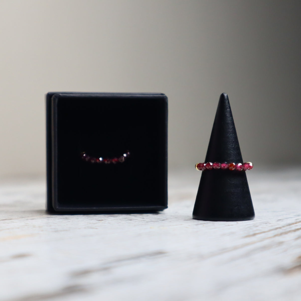 Garnet Beaded Ring | Passion, Confidence &amp; Grounding