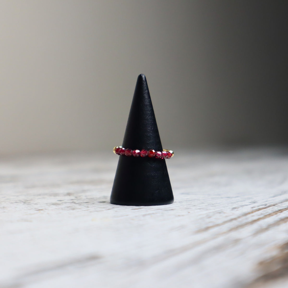 Garnet Beaded Ring | Passion, Confidence &amp; Grounding