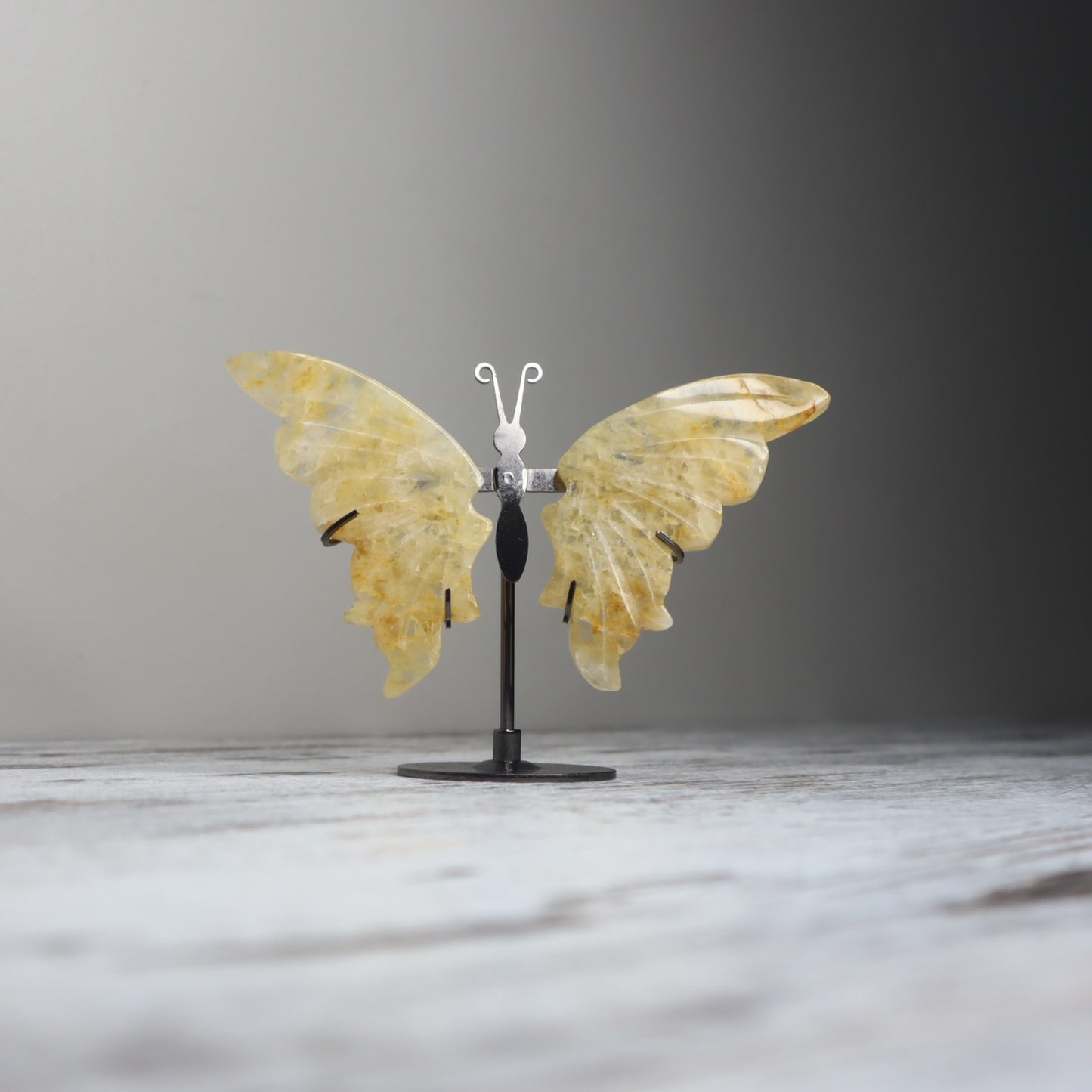 Golden Healer Butterfly on Stand | Transformation, Joy & Inner Light
