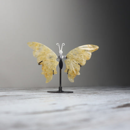 Golden Healer Butterfly on Stand | Transformation, Joy & Inner Light