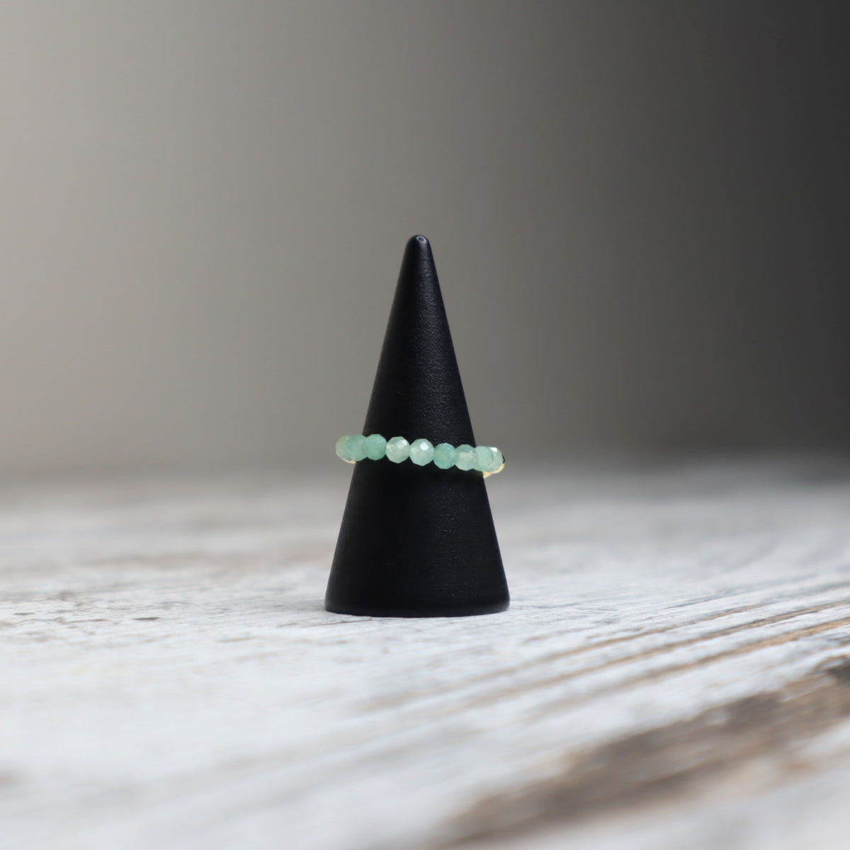 Green Aventurine Beaded Ring | Abundance, Luck &amp; New Beginnings