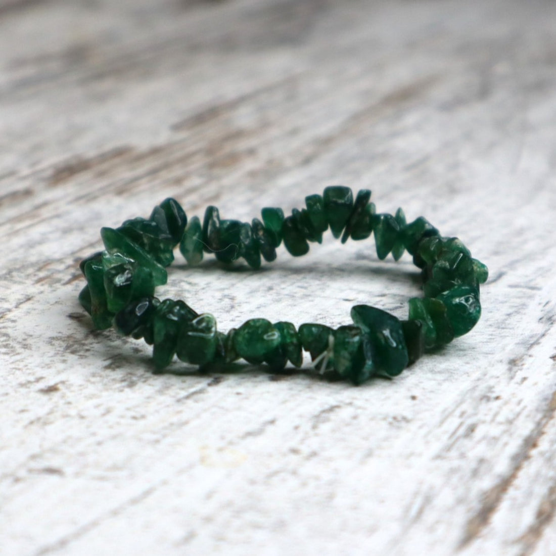 Green Aventurine Chip Bracelet | Luck, Opportunity &amp; Heart Healing