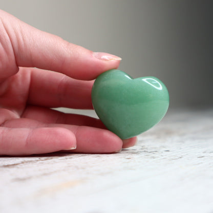 Green Aventurine Mini Heart | Luck, Abundance &amp; New Opportunities