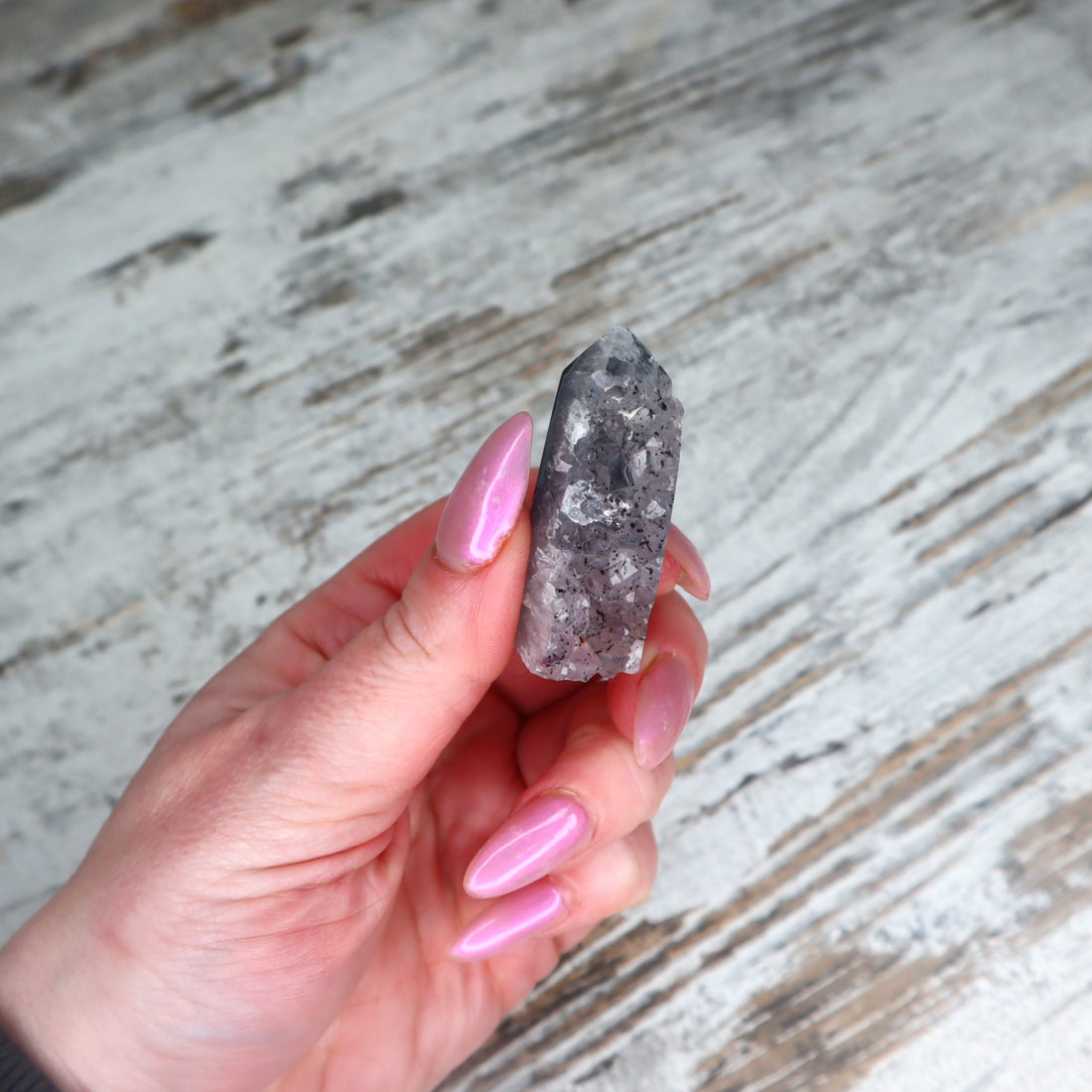 Druzy Icy Blue Agate Tower | Stillness + Inner Clarity