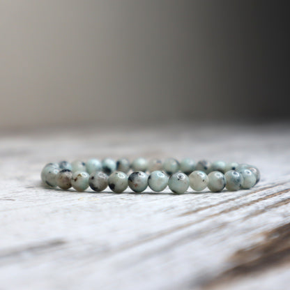 Kiwi Jasper Bead Bracelet | 6mm | Nurturing, Tranquillity & Emotional Balance