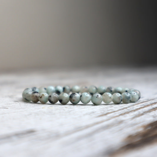 Kiwi Jasper Bead Bracelet | 6mm | Nurturing, Tranquillity & Emotional Balance