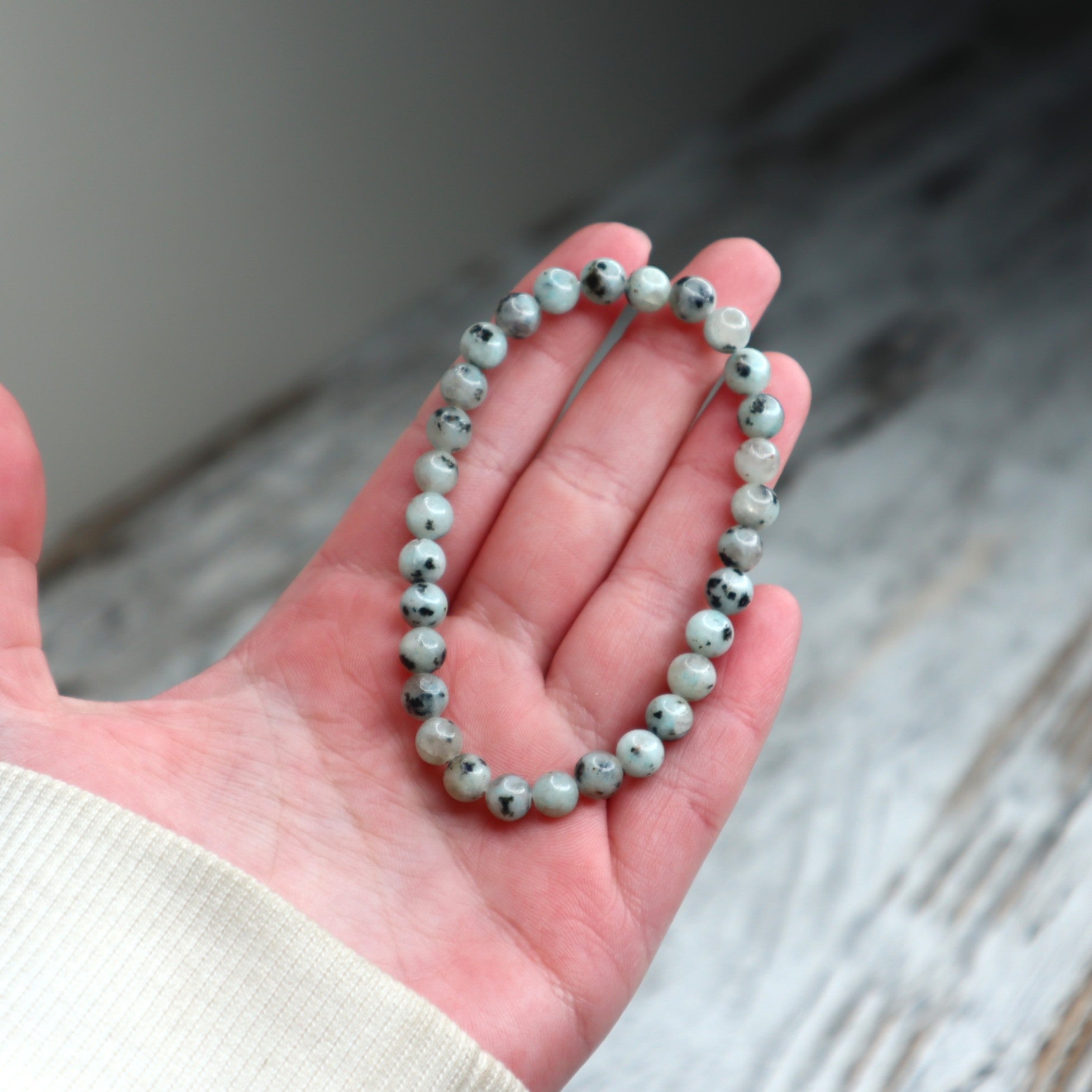 Kiwi Jasper Bead Bracelet | 6mm | Nurturing, Tranquillity &amp; Emotional Balance