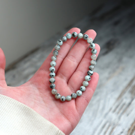 Kiwi Jasper Bead Bracelet | 6mm | Nurturing, Tranquillity & Emotional Balance