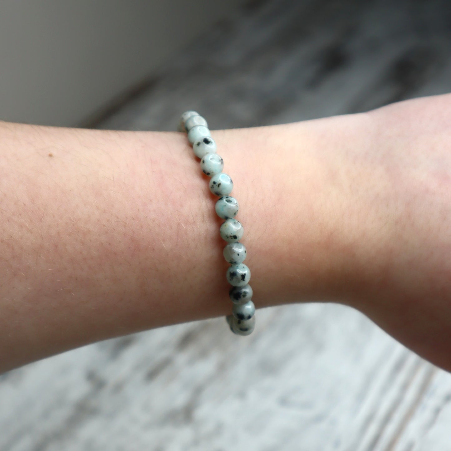 Kiwi Jasper Bead Bracelet | 6mm | Nurturing, Tranquillity & Emotional Balance