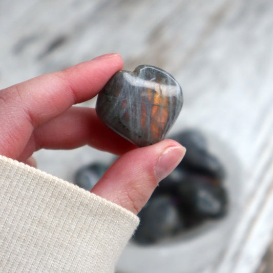 Labradorite Mini Hearts | Transformation, Intuition & Protection