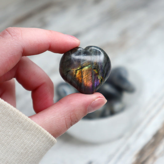 Labradorite Mini Hearts | Transformation, Intuition & Protection