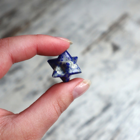 Lapis Lazuli Mini Merkaba | Protection, Intuition & Spiritual Alignment