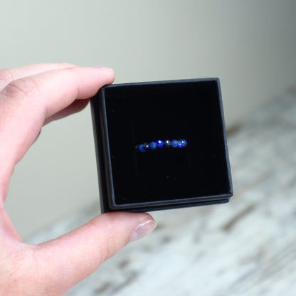 Lapis Lazuli Beaded Ring | Wisdom, Intuition &amp; Truth