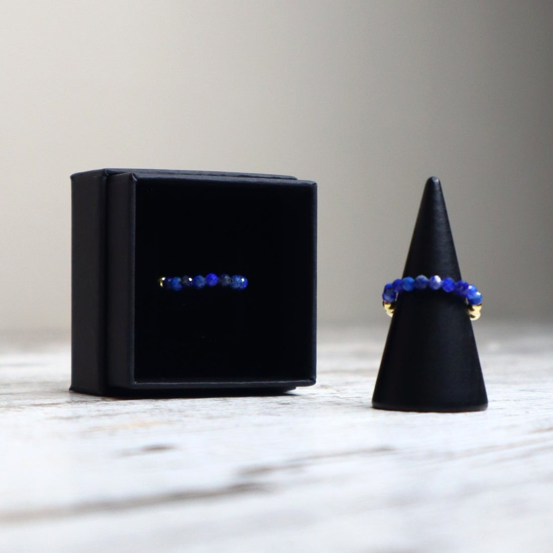 Lapis Lazuli Beaded Ring | Wisdom, Intuition &amp; Truth