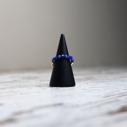 Lapis Lazuli Beaded Ring | Wisdom, Intuition &amp; Truth