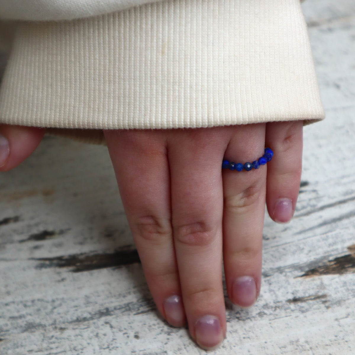 Lapis Lazuli Beaded Ring | Wisdom, Intuition &amp; Truth