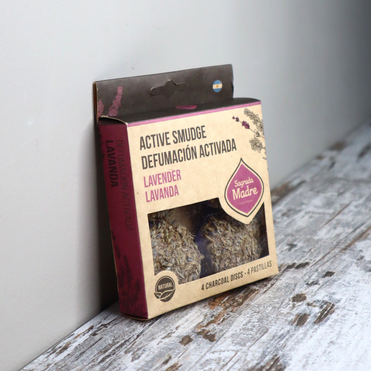 Sagrada Madre Lavender Charcoal Discs | Calm, Harmony &amp; Gentle Cleansing