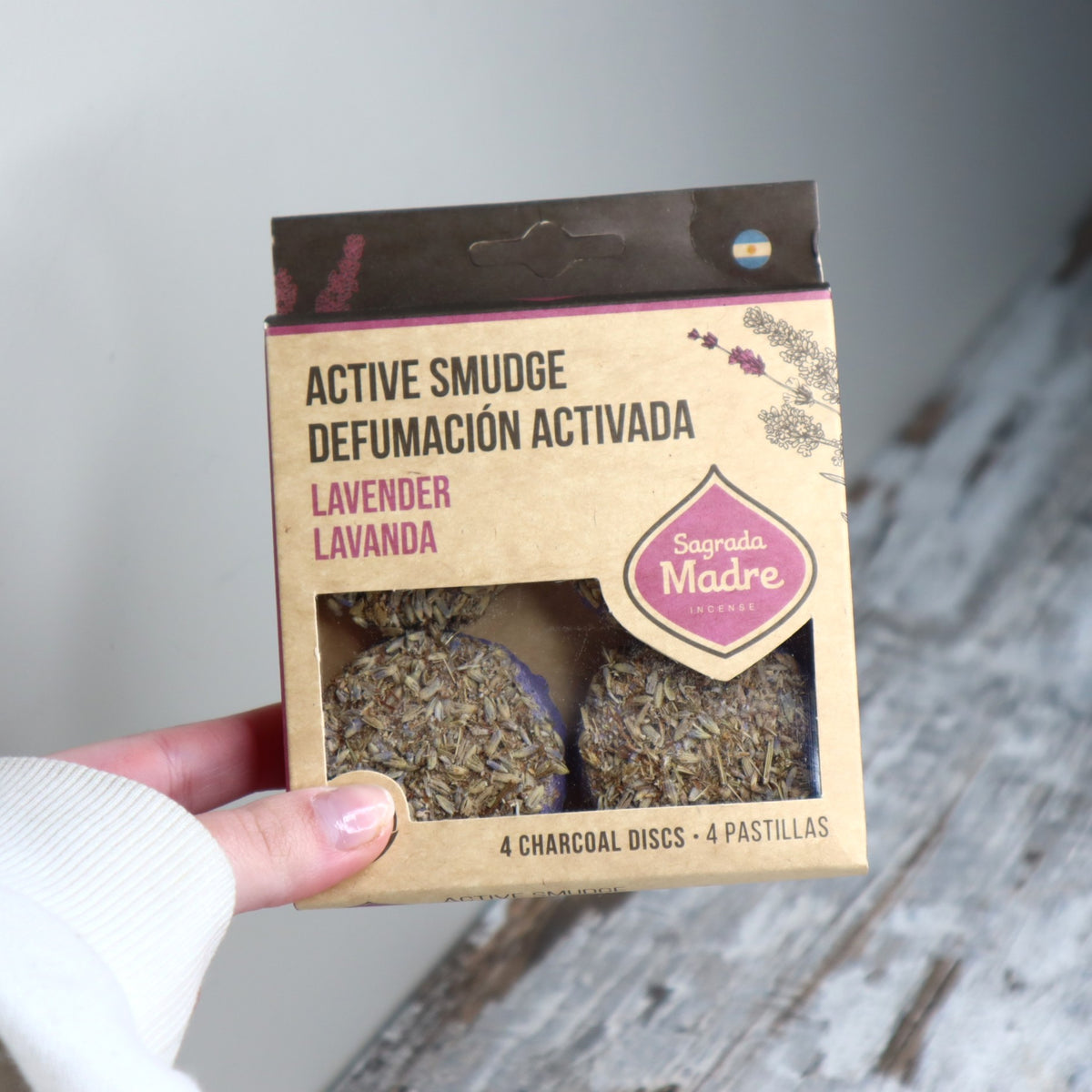 Sagrada Madre Lavender Charcoal Discs | Calm, Harmony &amp; Gentle Cleansing