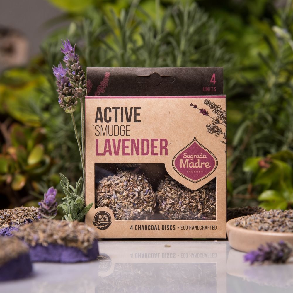 Sagrada Madre Lavender Charcoal Discs | Calm, Harmony &amp; Gentle Cleansing