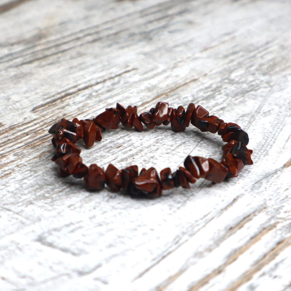 Mahogany Obsidian Chip Bracelet | Strength, Protection &amp; Grounded Stability