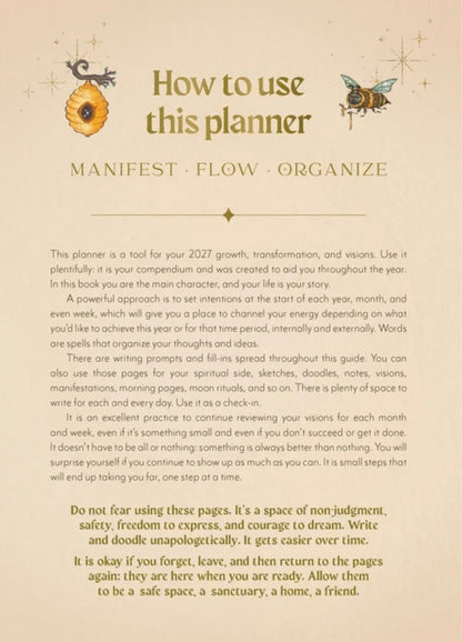 2027 Manifest Your Dreams Planner | Alexis Rakun