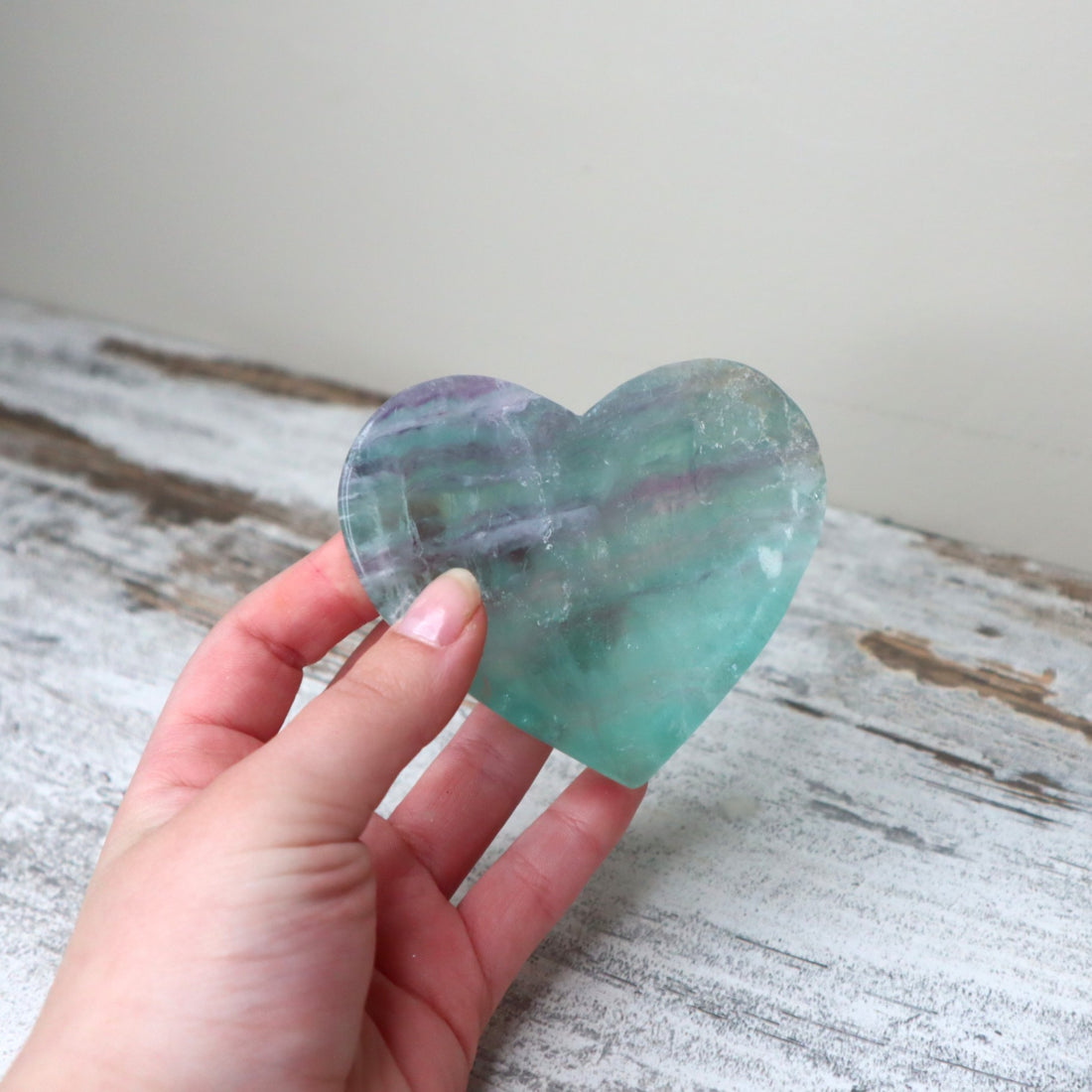 Fluorite Heart Shaped Bowl | Clarity, Focus &amp; Energy Cleansing