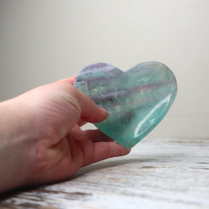 Fluorite Heart Shaped Bowl | Clarity, Focus & Energy Cleansing