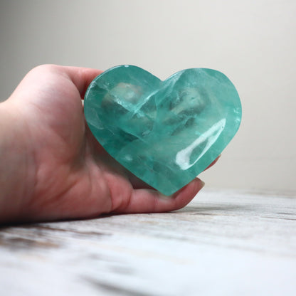 Fluorite Heart Shaped Bowl | Clarity, Focus & Energy Cleansing